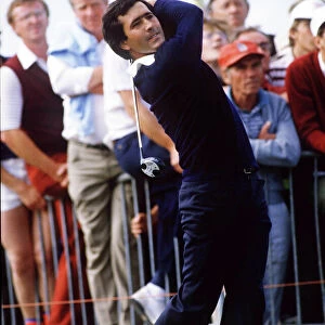 Seve Ballesteros drives during the 1984 Open at St Andrews
