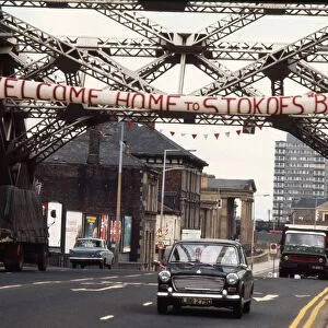 Sunderland homecoming banner for 1973 FA Cup winners