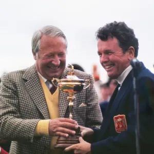 Ted Heath presents USA captain Jack Burke with the Ryder Cup in 1973 Ted Heath presents USA captain Jack Burke with the Ryder Cup in 1973