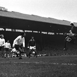 Uniteds Denis Law attempts an overhead-kick against Spurs in 1967