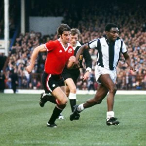 West Broms Laurie Cunningham and Manchester Uniteds Martin Buchan