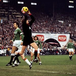 West Germanys Sepp Maier catches a ball at Euro 72