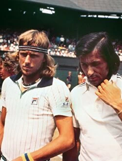 Images Dated 26th April 2010: 1976 Wimbledon Finalists Bjorn Borg and Ille Nastase