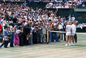 Images Dated 23rd March 2011: 1979 Wimbledon Finalists Bjorn Borg and Roscoe Tanner