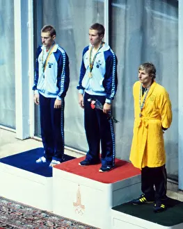 1980 Moscow Olympics: Mens 1500m Freestyle Medal Presentation
