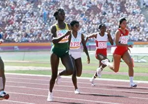 Images Dated 10th August 2011: 1984 Los Angeles Olympics: Womens 100m
