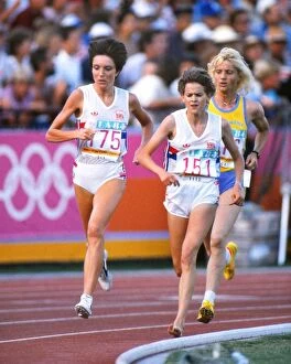 Images Dated 25th March 2011: 1984 Los Angeles Olympics - Womens 3000 metres Final