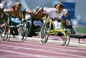Images Dated 12th January 2012: 1992 Barcelona Olympics: Wheelchair Racing