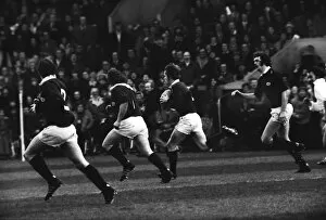 Images Dated 23rd July 2012: Alan Lawson scores against England - 1976 Five Nations