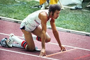 Images Dated 12th January 2012: Alberto Juantorena in the blocks before the 400m Final at the 1976 Olympics