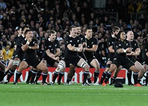 Rugby Collection: The All Blacks do the Haka at the 2011 Rugby World Cup