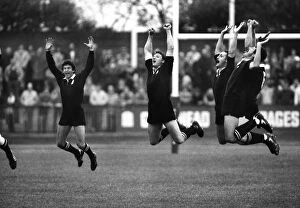 Images Dated 27th April 2012: The All Blacks perform the Haka in 1983
