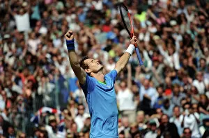 Images Dated 13th June 2011: Andy Murray wins at Queens
