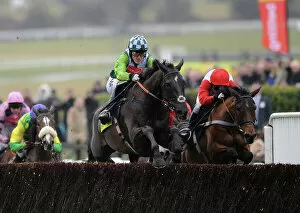 Images Dated 19th March 2010: AP McCoy on Denman jumps the final fence of the 2010 Gold Cup