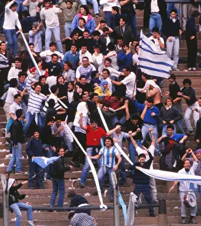 Argentina rugby fans celebrate victory over England in 1990