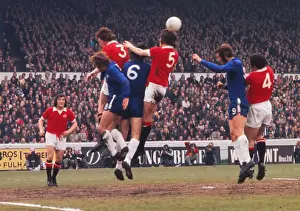 Arnold Sidebottom and Jim Holton out-jump Tommy Baldwin and Peter Osgood