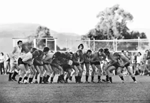 Australia players try to fool England with a ball up the jumper trick in 1975
