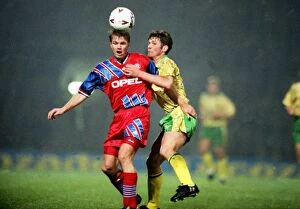 Images Dated 15th May 2012: Bayern Munichs Thomas Helmer and Norwichs Chris Sutton