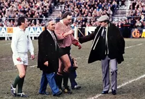 Images Dated 7th April 2012: Bill Beaumont is helped from the field during his last ever match in 1982