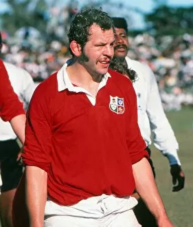 Images Dated 7th April 2012: Bill Beaumont in a line-out for the British Lions against Fiji in 1977