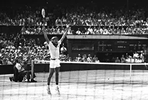 Bjorn Borg celebrates winning his first Wimbledon title in 1976
