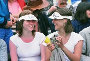 Images Dated 23rd April 2010: Bjorn Borg fans during the 1979 Wimbledon Mens Final