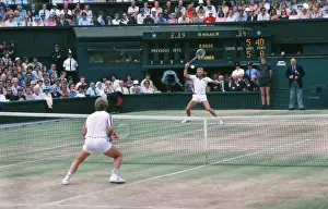 Tennis Prints: Bjorn Borg takes on Roscoe Tanner during the 1979 Wimbledon Mens Final