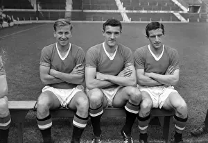 Soccer Prints: Bobby Charlton, Bill Foulkes, Dennis Viollet - Manchester United