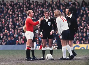 Soccer Prints: Bobby Charlton tosses the coin before his last home game for Manchester United