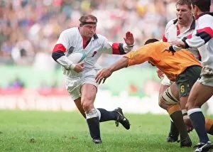 Images Dated 6th January 2010: Brian Moore on the charge at the 1995 Rugby World Cup