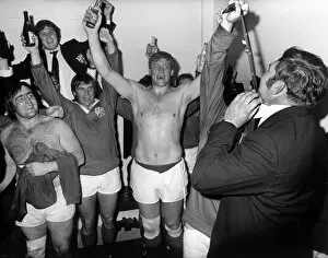 Images Dated 13th March 2009: The British Lions celebrate after winning the series against South Africa in 1974