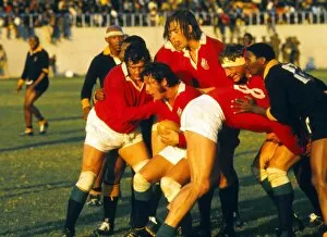 Images Dated 11th May 2009: The British Lions forwards drive the ball against the Leopards in 1974
