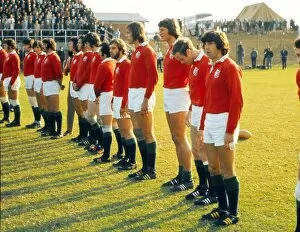 Images Dated 11th May 2009: The British Lions line up before facing the Leopards in 1974