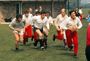 British Lions players train at Eastbourne before leaving for the 1971 tour of New Zealand