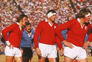 British Lions Roger Uttley, Willie John McBride and Gordon Brown