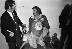 British Lions Stewart McKinney & Ian MacLauchlan celebrate after the final test against South Africa in 1974