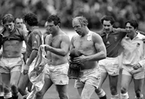 Chalky White exchanges shirts with Daniel Dubroca - 1984 Five Nations