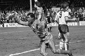 Images Dated 2009 December: Chelseas Paul Canoville celebrates his goal against Fulham in 1983