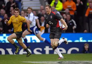 Rugby Prints: Chris Ashton on the way to scoring a sensational try against Australia