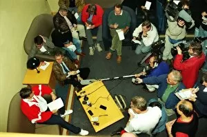 Images Dated 9th June 2009: Coach Ian McGeechan talks to the press - 1993 Lions Tour of NZ