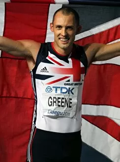 Images Dated 1st September 2011: Dai Green after winning the World 400m hurdles title