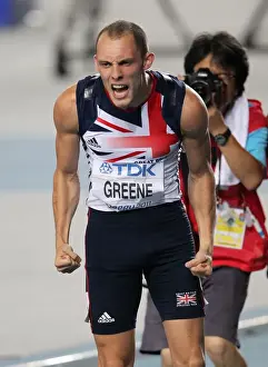 Sport Prints: Dai Greene celebrates winning gold in the 400m hurdles at the 2011 World Championships