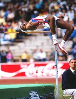 Images Dated 2nd September 2010: Daley Thompson at the 1986 Stuttgart European Championships