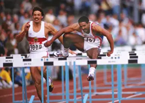 Daley Thompson and Jurgen Hingsen at the 1986 Stuttgart European Championships