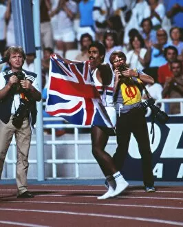Images Dated 31st August 2010: Daley Thompson wins gold at the 1982 Athens European Championships