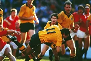 Images Dated 13th July 2012: David Campese takes on the British Lions in 1989