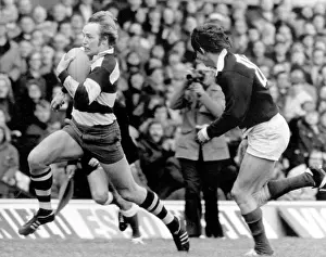 David Duckham makes a break for Coventry in the 1974 RFU Cup Final