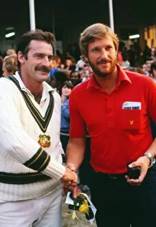 Images Dated 25th July 2011: Dennis Lillee & Ian Botham during the 1981 Ashes