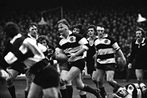 Images Dated 7th February 2013: Derek Quinnell on the ball for the Barbarians against the All Blacks in 1973