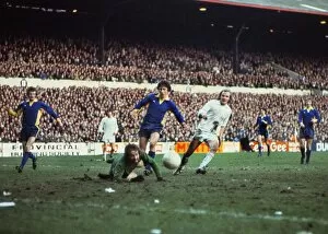 Images Dated 5th August 2011: Dickie Guy makes yet another save against Leeds in the 1975 FA Cup